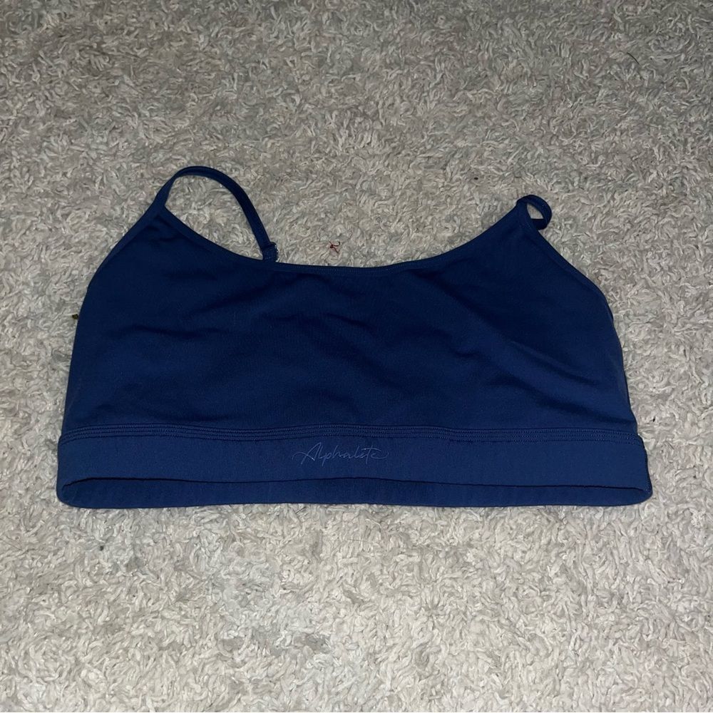 alphalete surface limitless blue sport bra size xxl